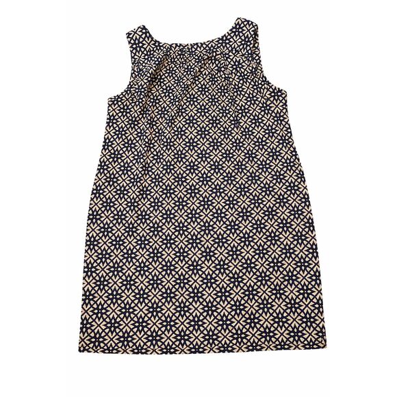 Alyx Shift Dress 24W Black Cream Taupe Print Sleeveless Business Casual Chic - Picture 2 of 7